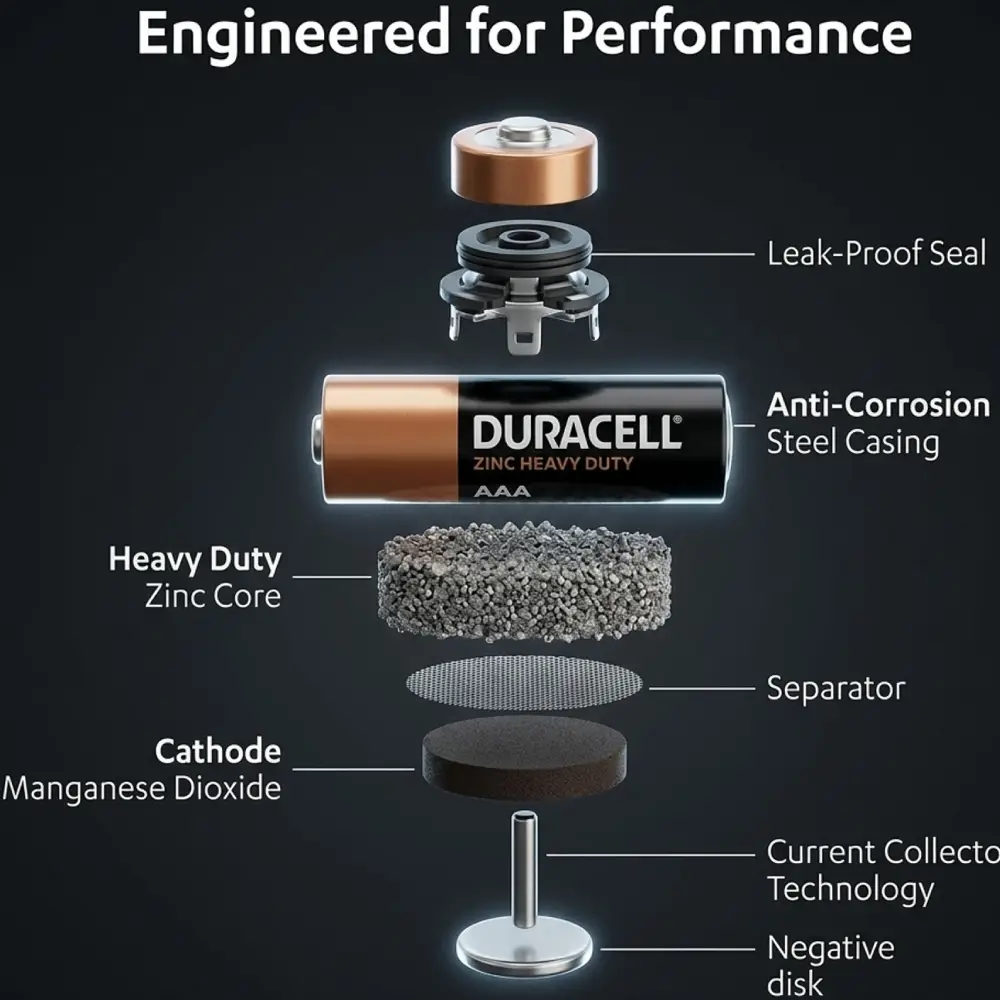 Duracell AAA Zinc Battery (Pack of 12) view 2